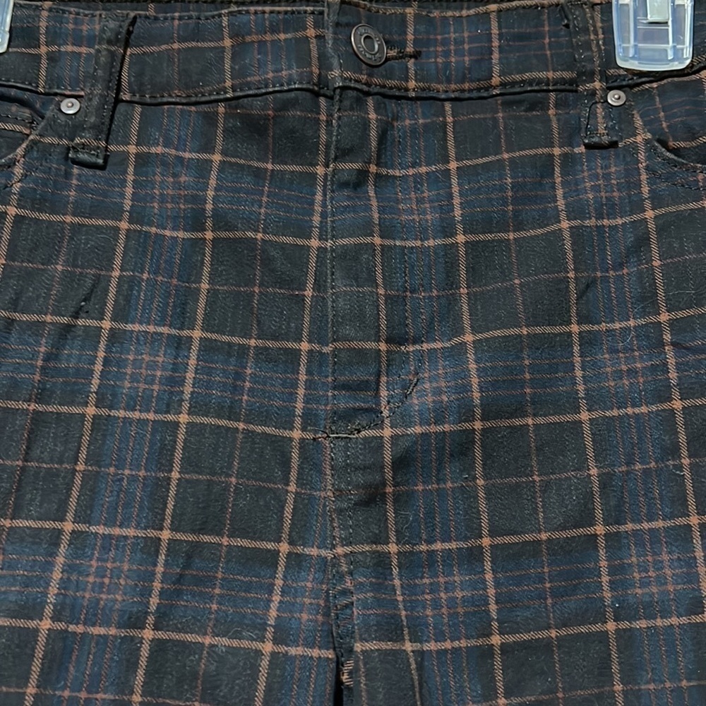 Ella Moss Anthropologie Plaid High Rise Ankle Pants Size 29 - Picture 3 of 9